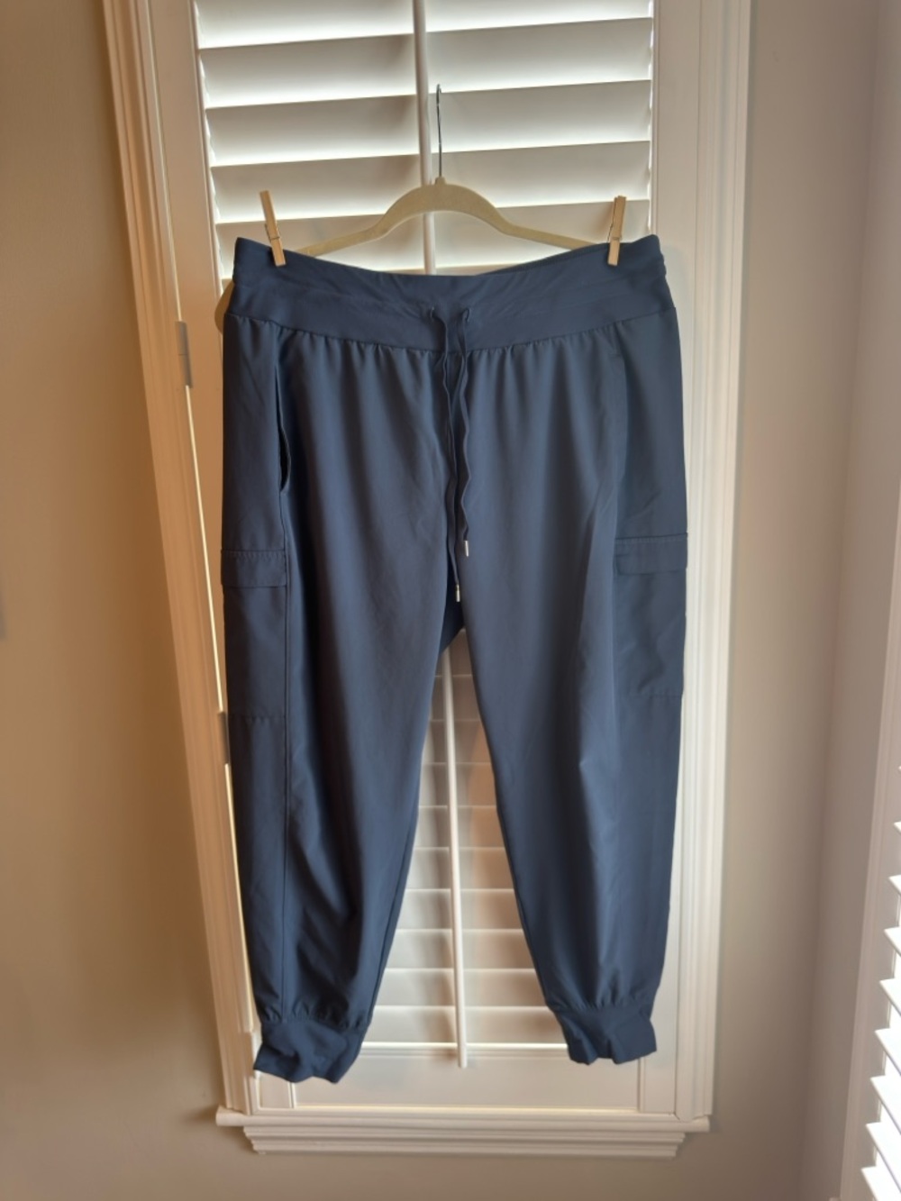 CALIA by Carrie Underwood Slate Blue Drawstring Jogger Pants Large Petite